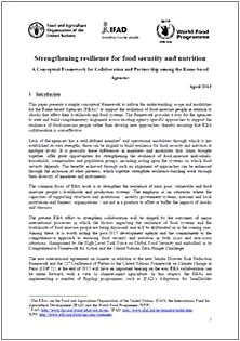 Strengthening resilience for food security and nutrition